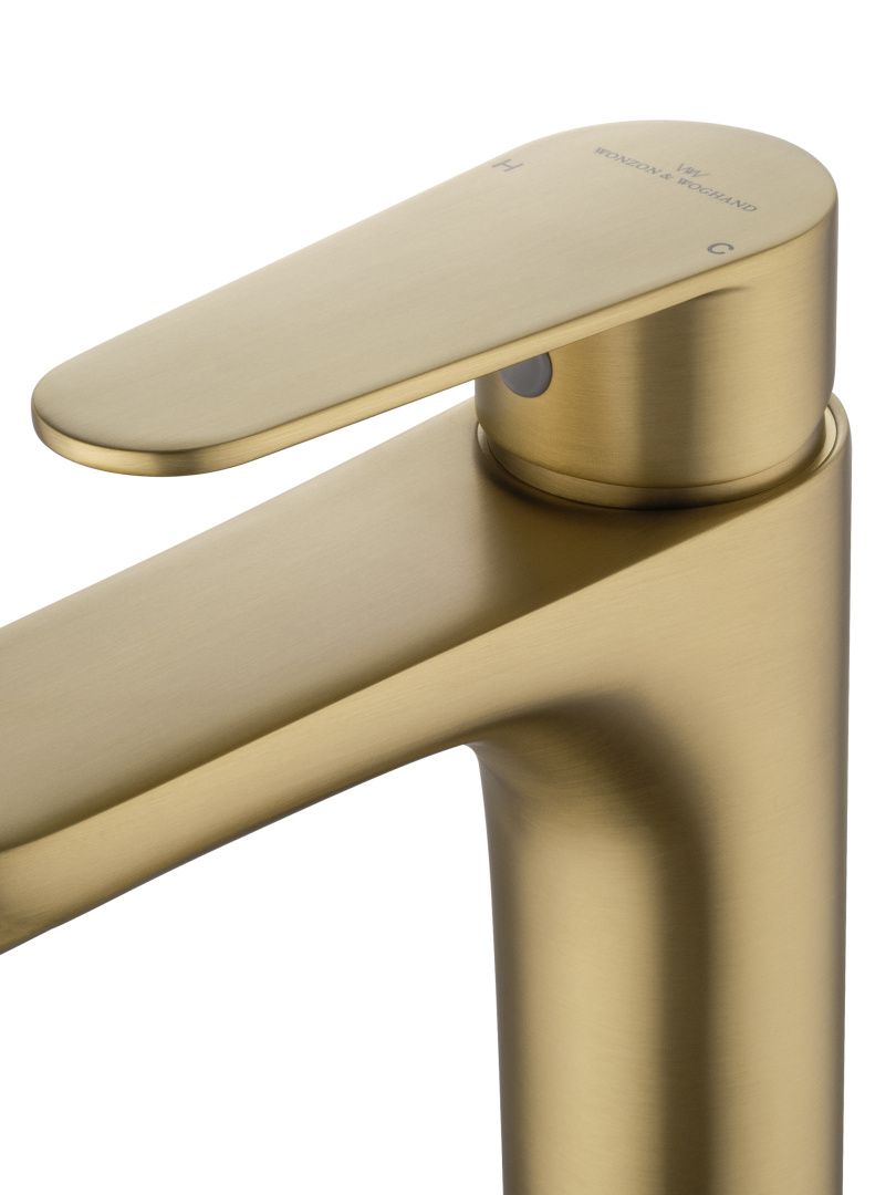 Приобрести смеситель для раковины wonzon & woghand alfa, брашированное золото (ww-a40202-bg)