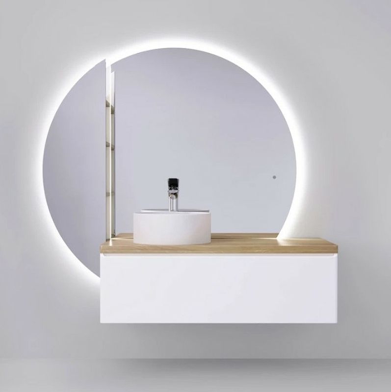 Приобрести jorno зеркало solis 106 см, с подсветкой, датчик движения, белое