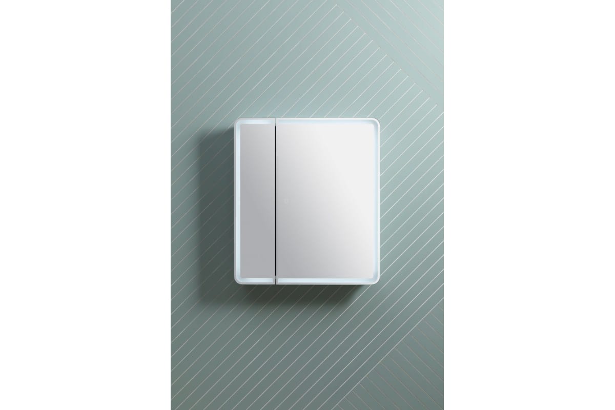 Приобрести aquanet зеркальный шкаф оптима 70 см, с led подсветкой