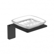 IDDIS Мыльница Slide 116мм, белый\черный матовый SLIBSG0i42