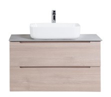 BelBagno Тумба со столешницей ETNA 100 см, подвесная Rovere Grigio