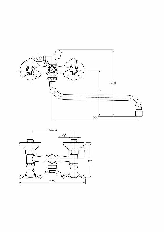 Приобрести haiba смеситель для ванны 230мм, хром hb-2212