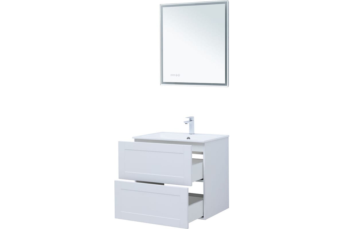 Приобрести aquanet тумба с раковиной терра 70 см, белая матовая