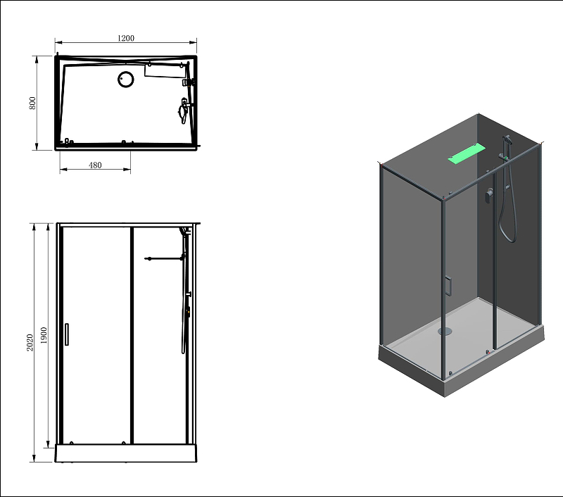 Приобрести aquanet душевая кабина passion evo 120x80 см r white