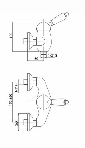 Приобрести cezares смеситель для душа giubileo, бронза giubileo-dm-02
