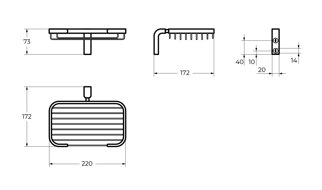 Приобрести cezares мыльница ultima, хром czr-f-8931