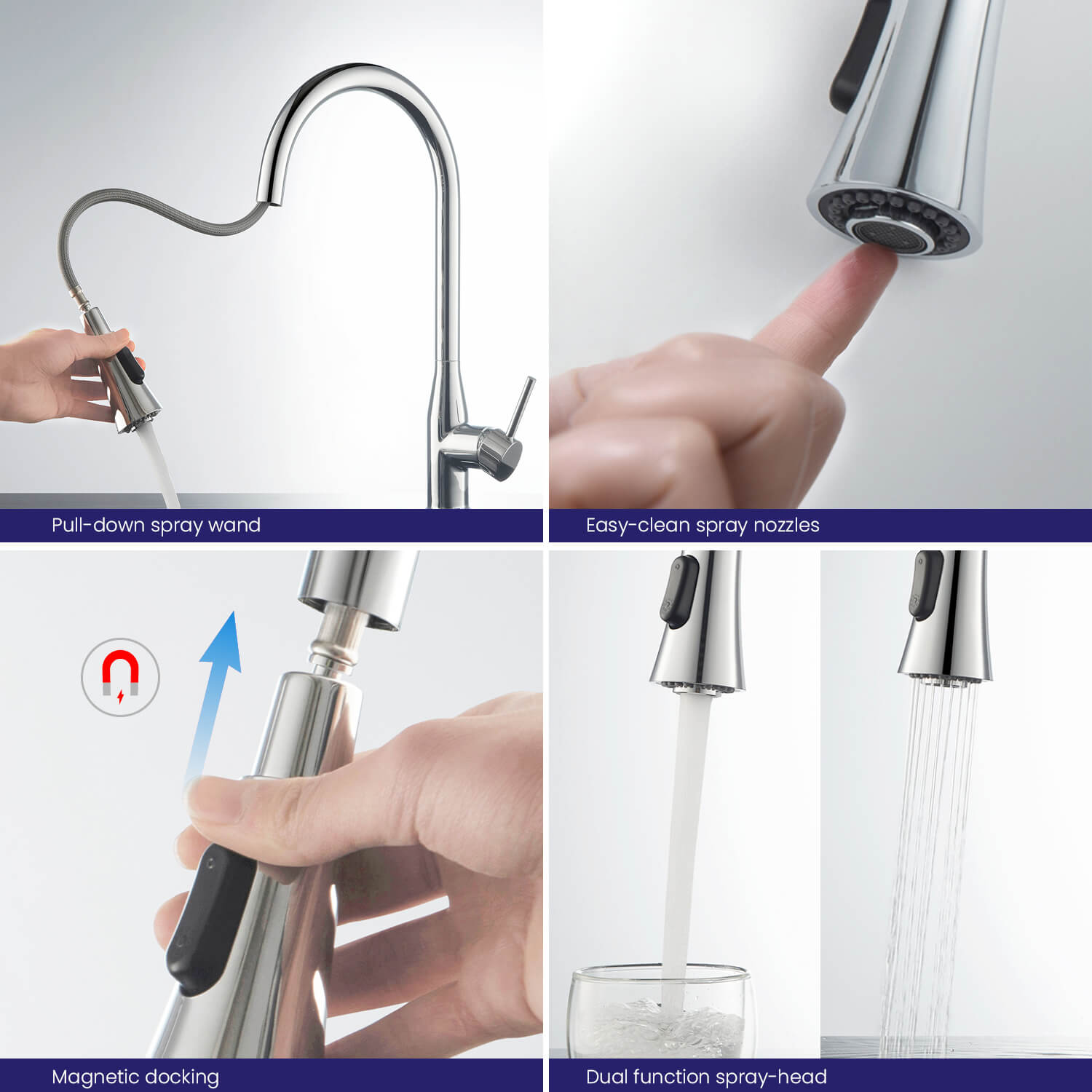 Приобрести смеситель для кухни с выдвижной лейкой timo saona 2336/00fl хром