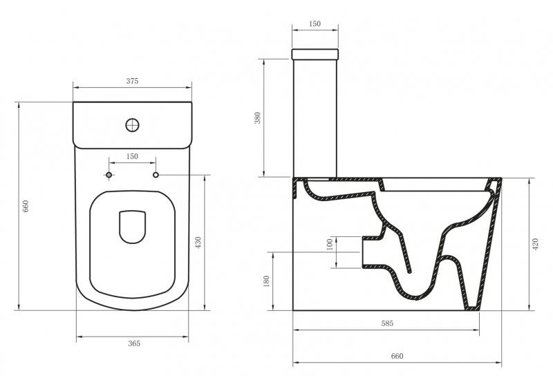Приобрести унитаз-компакт безободковый belbagno albano bb120cpr