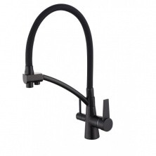 Gappo Смеситель для кухни G4398-16 с фильтром и гибким изливом, черный 30641