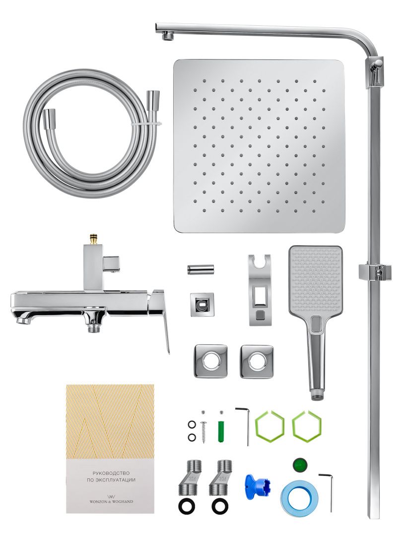 Приобрести душевая система wonzon & woghand diamond, хром (ww-88739011-cr)
