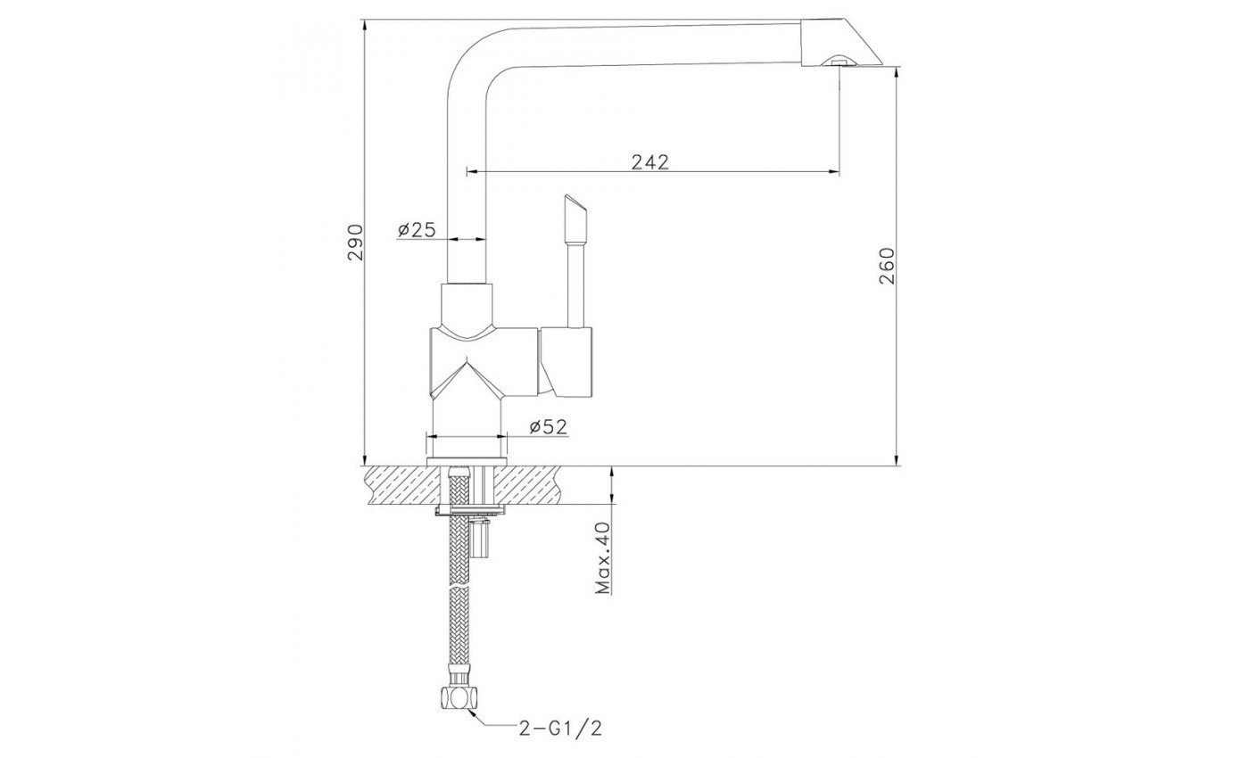 Приобрести lemark смеситель для кухни expert с подключением к фильтру, сталь lm5074s