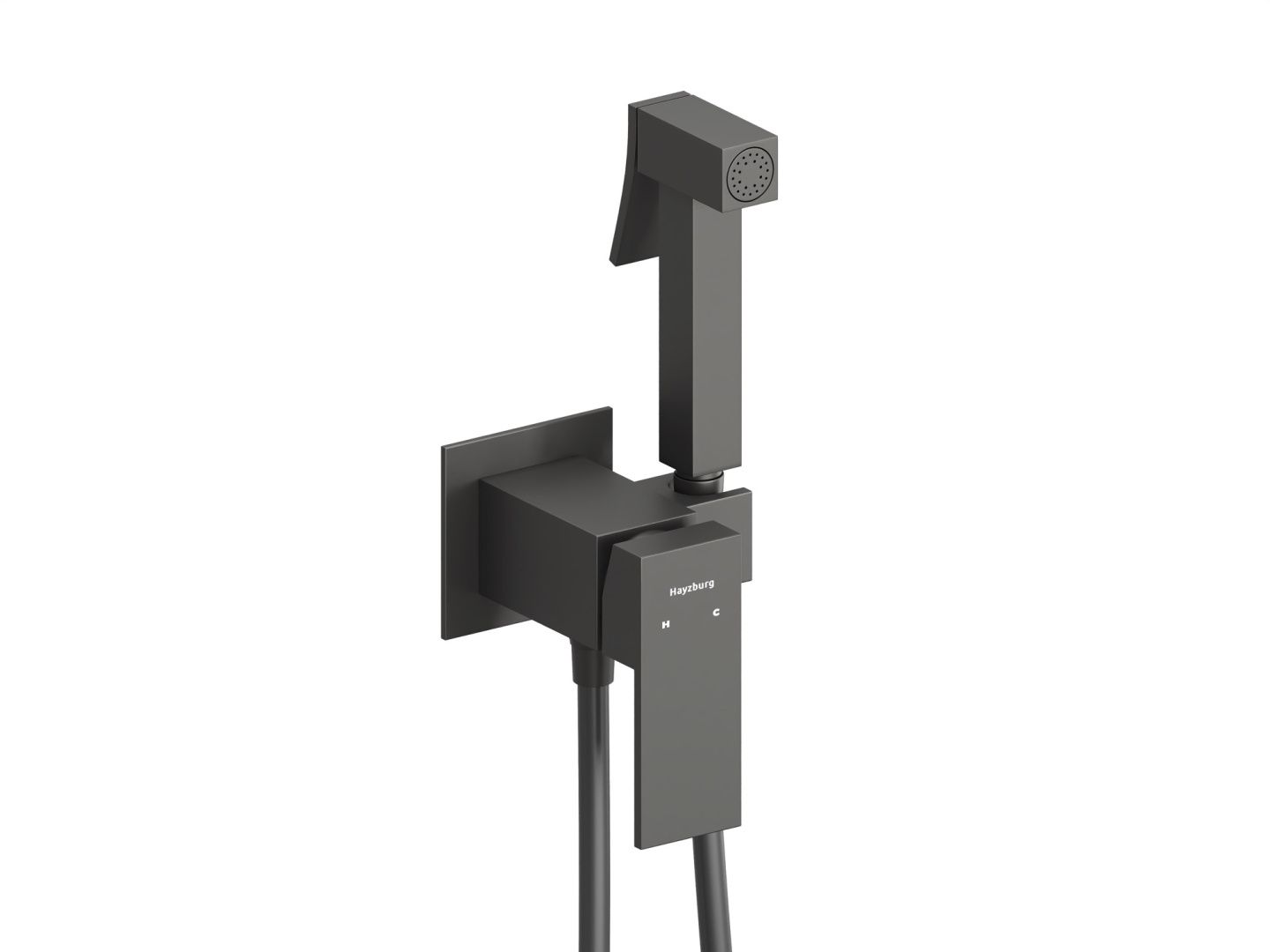 Приобрести hayzburg встраиваемый смеситель с гигиеническим душем, графит hb-1005gg