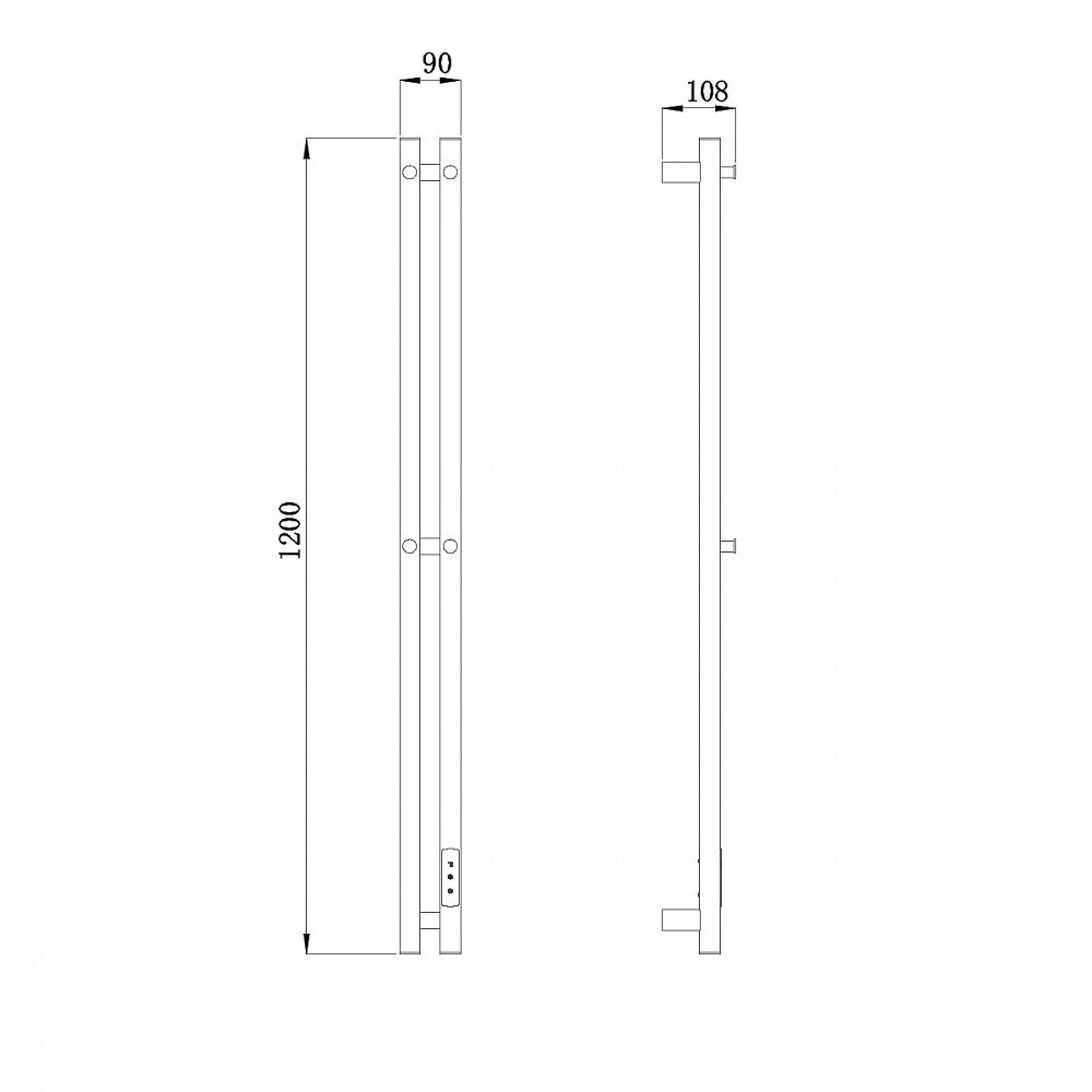 Приобрести raglo полотенцесушитель 9х120 см, медь r350.12.33