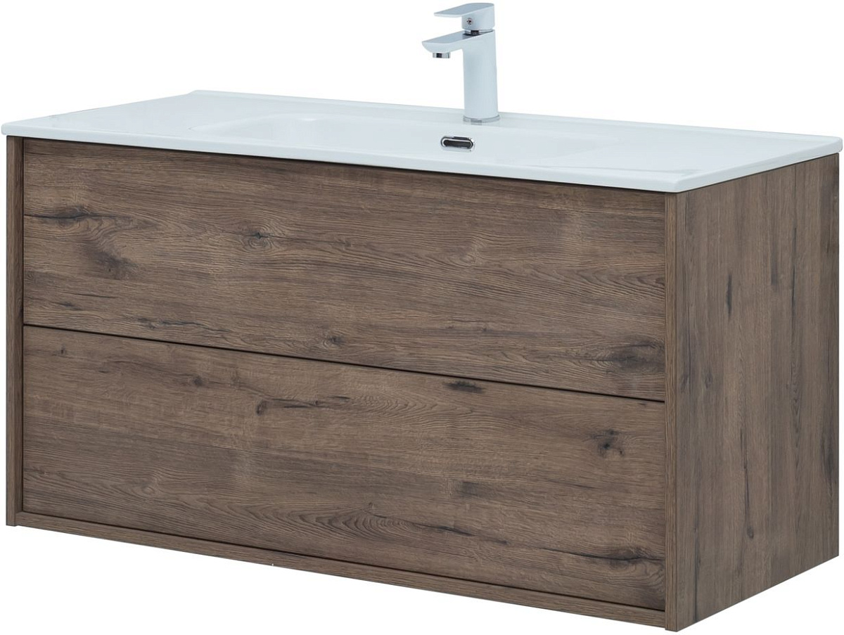 Приобрести aquanet тумба с раковиной lino 100 см, дуб веллингтон
