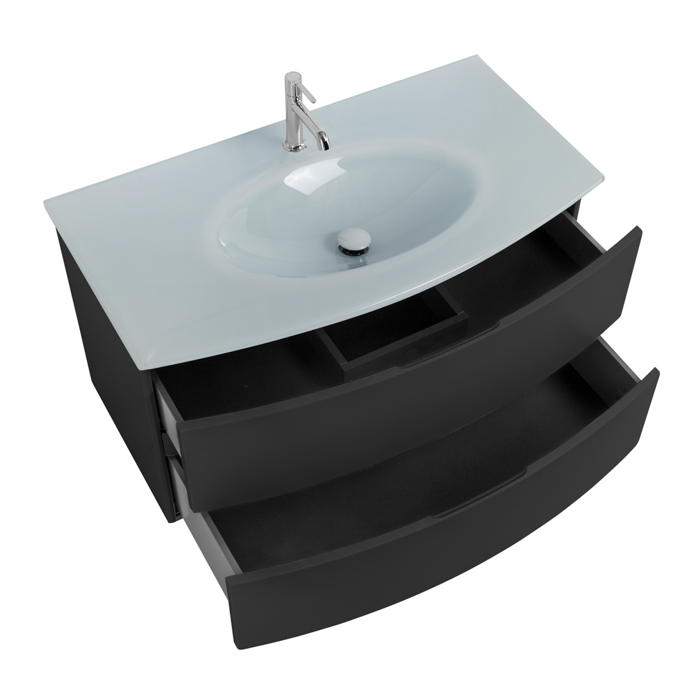 Приобрести cezares тумба подвесная с раковиной elettra 100 см grafite, стекло, графит 55526