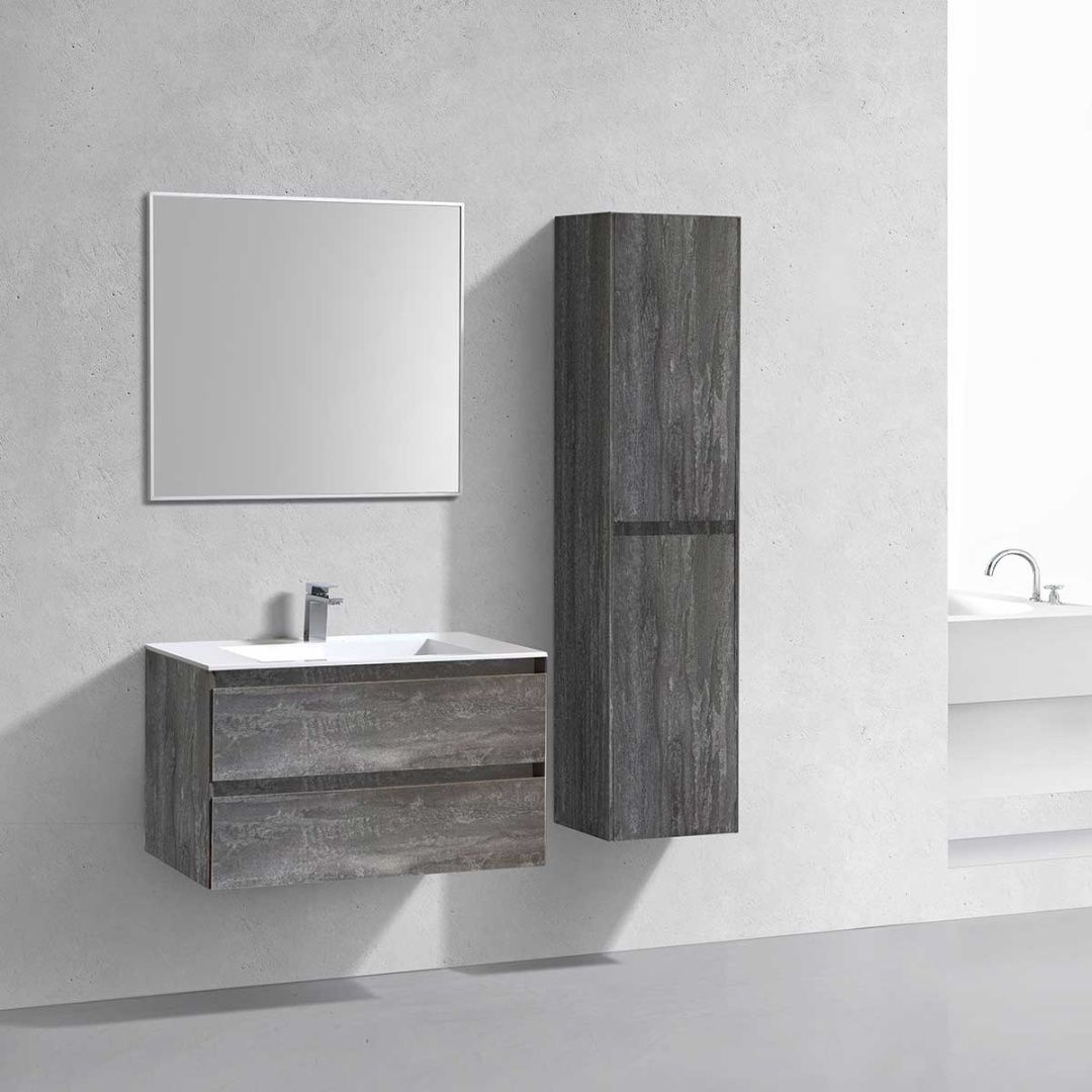 Приобрести vincea тумба подвесная luka 80 см, серый камень с белой раковиной vmc-2l800gs;vcb-13800w