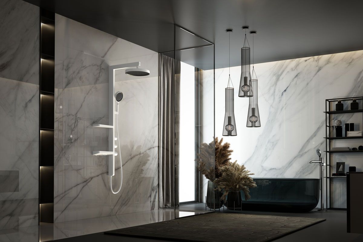 Приобрести vincea душевая стойка inspire, белая матовая vsfs-3i11w