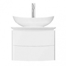 Тумба подвесная с раковиной Velvex Luna 60 см, белый