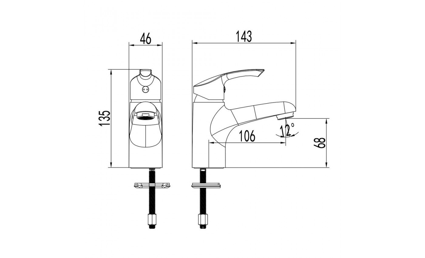 Приобрести lemark смеситель для раковины plus strike, хром lm1130c