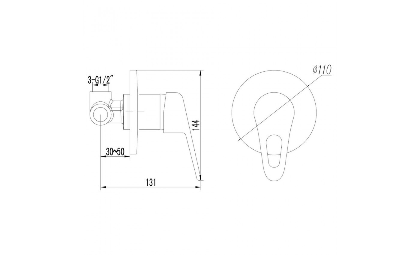 Приобрести lemark смеситель для душа luna, скрытый монтаж, хром lm4123c