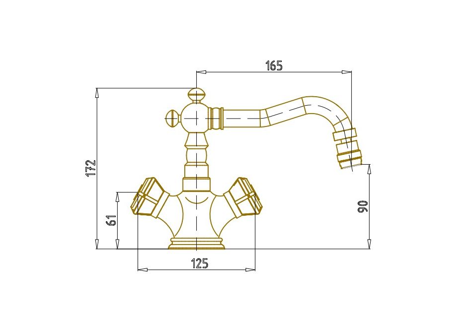 Приобрести смеситель для биде bronze de luxe royal 10217/1, бронза