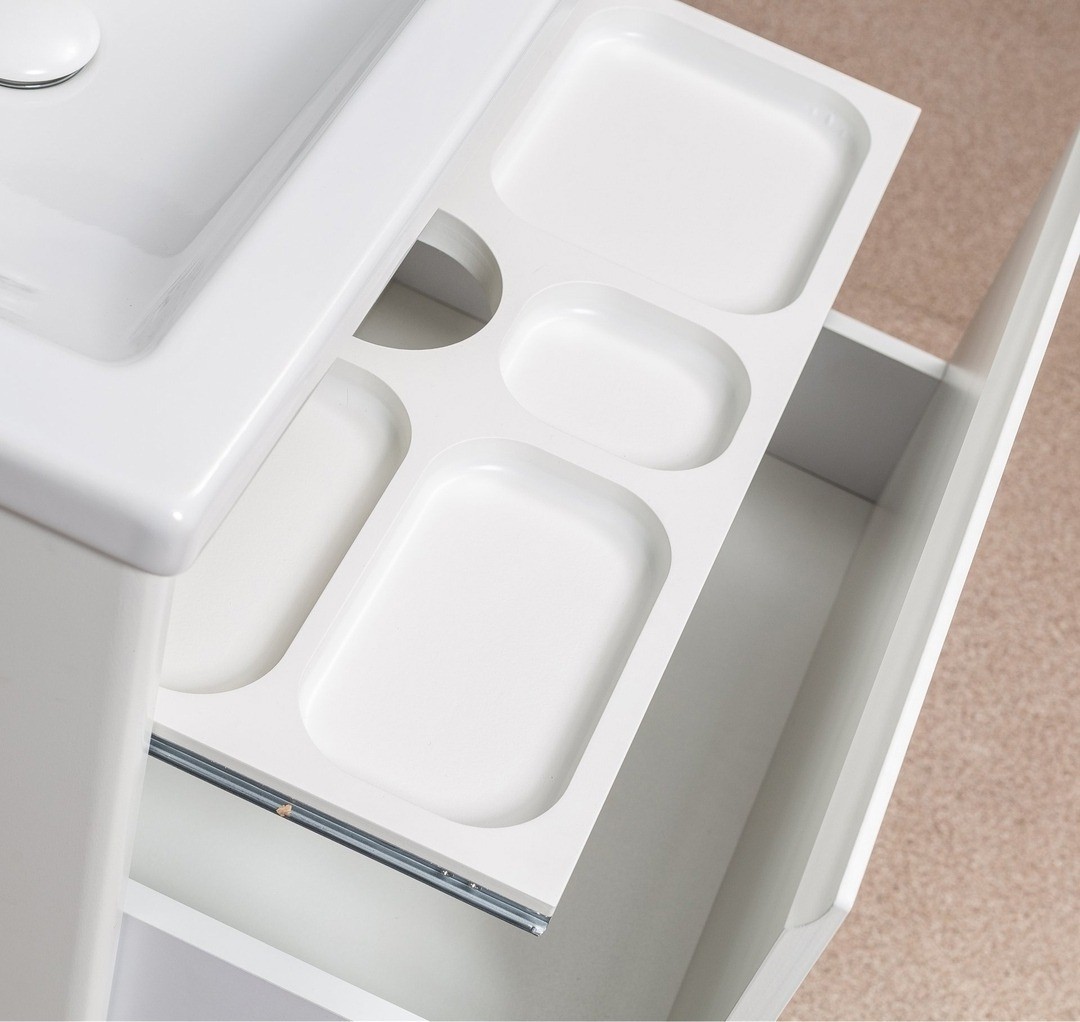 Приобрести тумба подвесная с раковиной velvex klaufs 80 см, белый