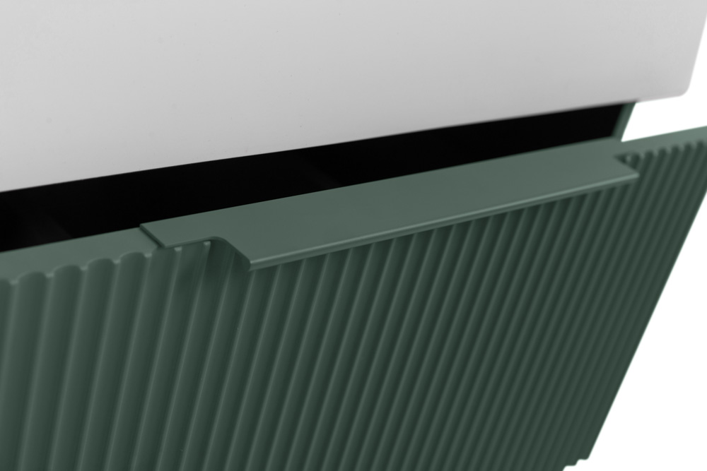 Приобрести cezares тумба подвесная с раковиной premium 50 см plisse verde opaco, серая 55415