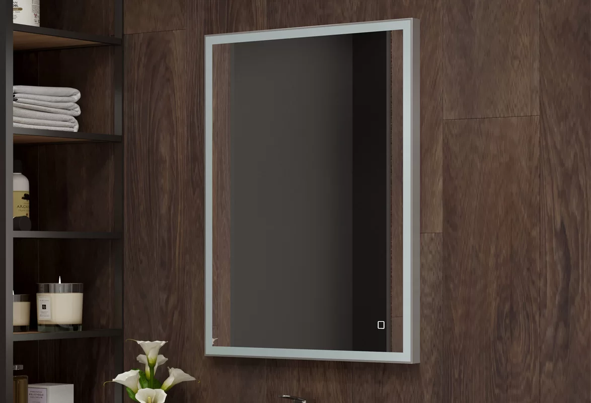 Приобрести continent зеркало с подсветкой solid 60х80 см, серое