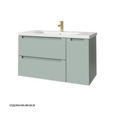 Caprigo Тумба с раковиной TERMIN-Smalty 100 см, правая, зеленая, эмаль