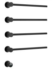 Полотенцесушитель электрический встраиваемый WONZON & WOGHAND HAMBURG, Черный матовый (WW-AL314-MB)