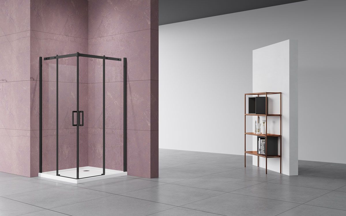 Приобрести vincea душевое ограждение dice 90х90 см, прозрачное, черное vss-4d900clb