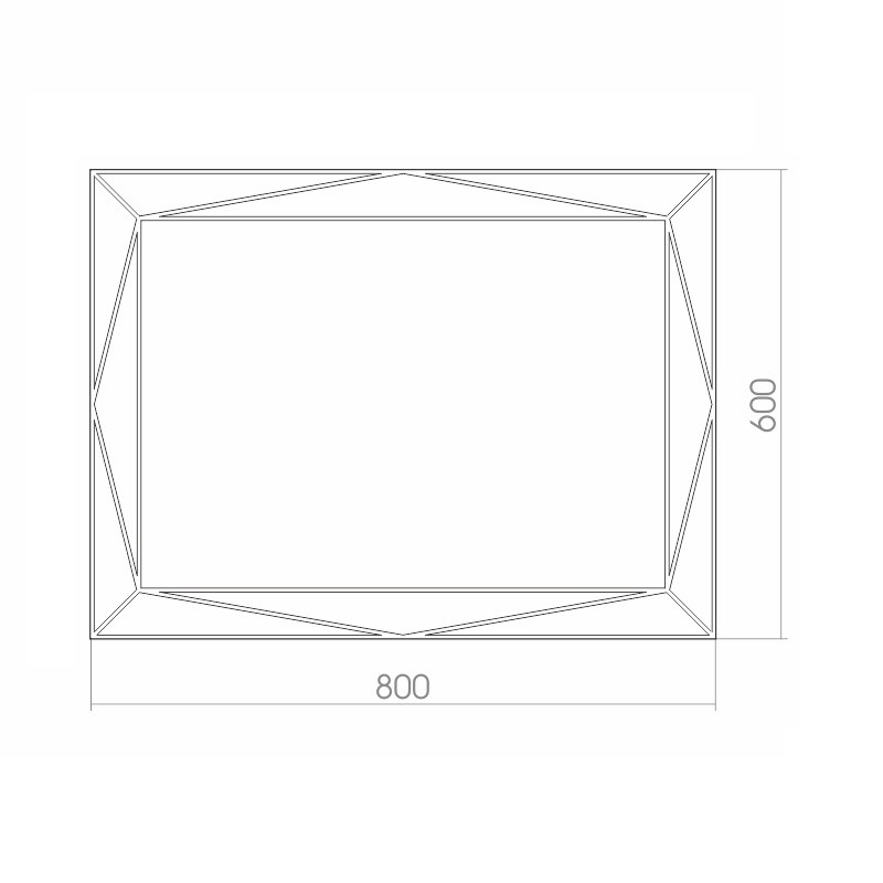 Приобрести azario зеркало креатив 80х60 см, белый, с подсветкой, сенсорный выключатель, диммер, фр-00001401