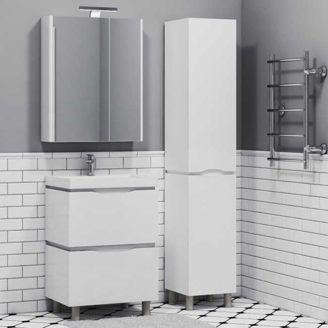 Приобрести briz тумба напольная milana 60 см, белая, т8-60