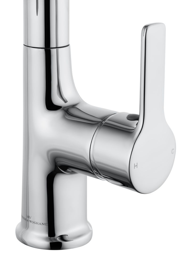 Приобрести смеситель для раковины с выдвижным изливом wonzon & woghand, хром (ww-fe01l212-cr)