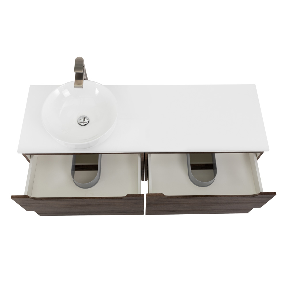 Приобрести belbagno тумба со столешницей etna 120 см, подвесная rovere moro, раковина слева