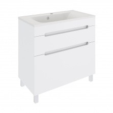 AQUA DE MARCO Тумба напольная с раковиной OLIVIA 80см, два ящика, белый 2080COLI/F/2; 280OLIVIA