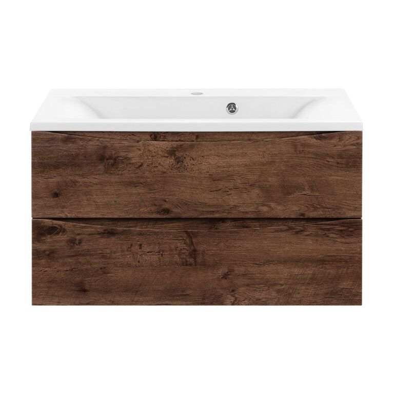 Приобрести vincea тумба подвесная mia 90 см, темное дерево с белой раковиной vmc-2ma900rw;vcb-3m900w