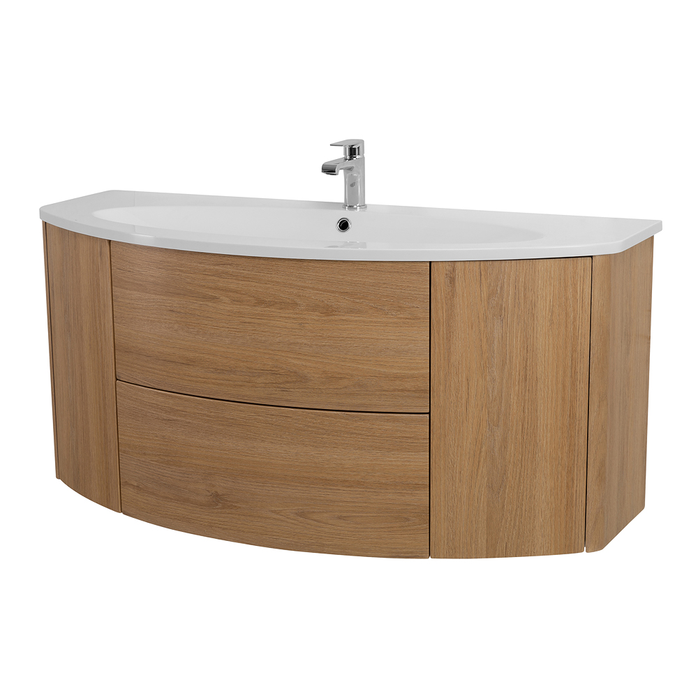 Приобрести cezares тумба подвесная с раковиной eden 121 см rovere tabacco, дерево 54842