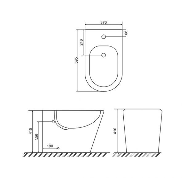 Приобрести биде напольное sole torr