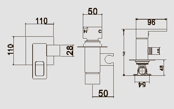 Приобрести смеситель с гигиеническим душем, встраиваемый vieir futuro, хром v502553