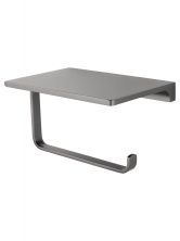 Держатель для туалетной бумаги с полкой WONZON & WOGHAND ECLIPSE, Темный графит (WW-9126-BGM)