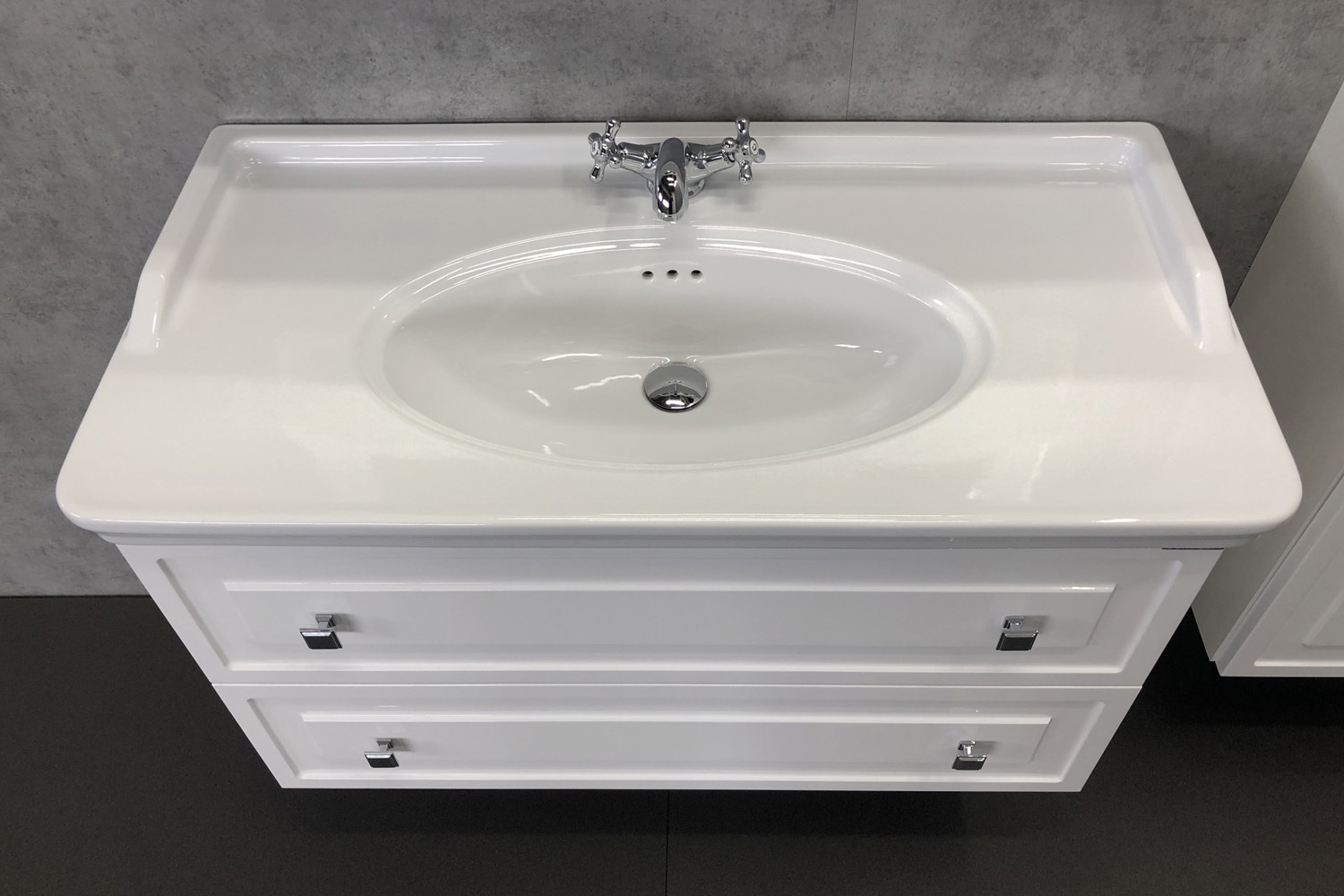 Приобрести сomforty тумба с раковиной "феррара-100" белый глянец