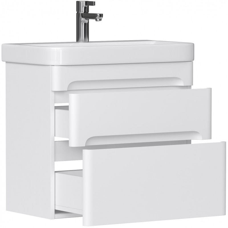 Приобрести equil тумба подвесная с раковиной nice 70 см, белая матовая tpnice70.2y-05