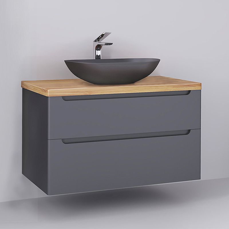 Приобрести jorno тумба подвесная wood 100 см со столешницей светлое дерево, антрацит