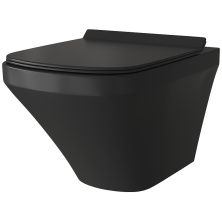 Grossman Унитаз подвесной Color с крышкой дюропласт, микролифт, черный GR-4440BMS