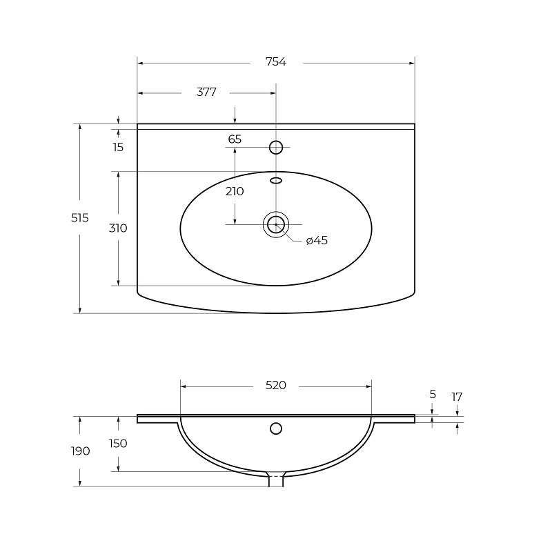 Приобрести cezares тумба подвесная с раковиной elettra 75 см grafite, графит 55522