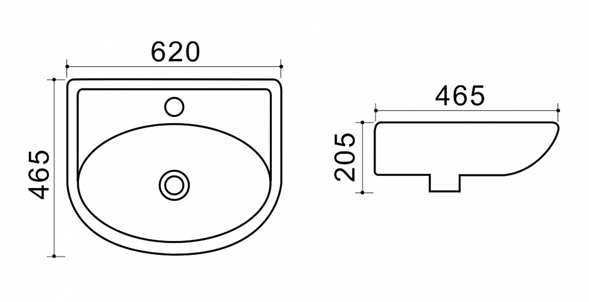 Приобрести azario раковина подвесная teo 63х47,5 см, белая teo-60