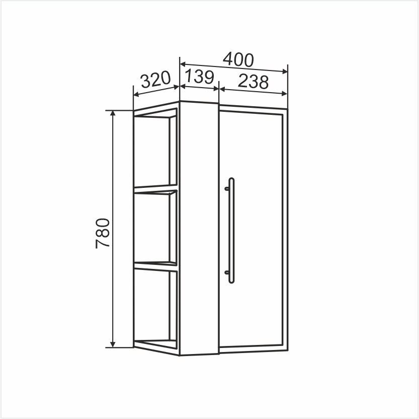 Приобрести комод подвесной melbourne 40 универсальный дуб/белый