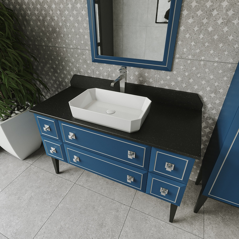 Приобрести caprigo тумба со столешницей напольная metropol 125 см, темно синяя 13716.30-061.crm.00.20/020.05