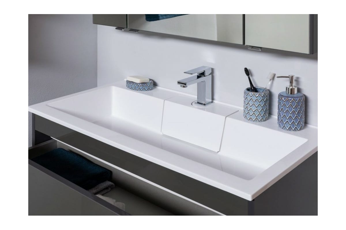 Приобрести aquanet тумба с раковиной алвита 100 см, серый антрацит